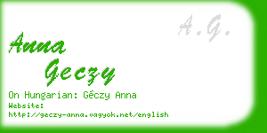 anna geczy business card